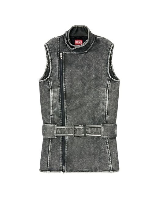 DIESEL Gray Belted Mini Dress