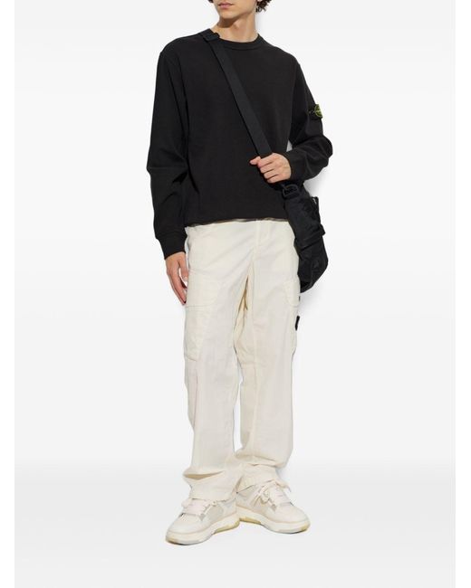 Stone Island Black Cotton Crewneck Sweatshirt for men