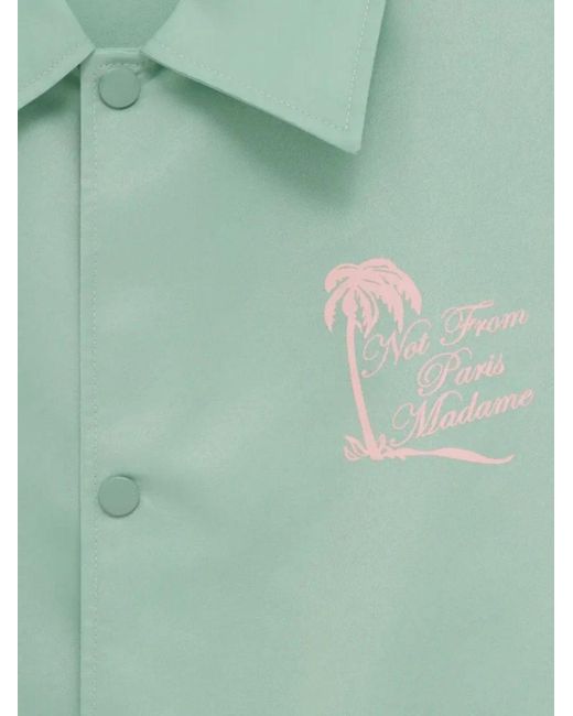 Drole de Monsieur Green Palmiers Slogan Shirt for men