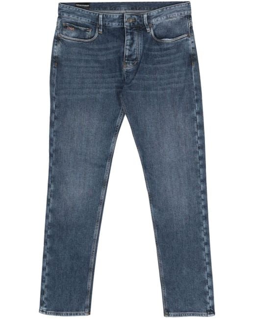 Emporio Armani Blue Slim Denim Jeans for men