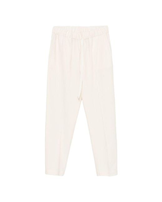 Semicouture White Buddy Wool Trousers