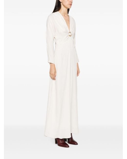 Forte_forte White Silk Blend Long Dress