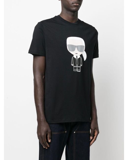 Karl Lagerfeld Black Logo T-Shirt for men