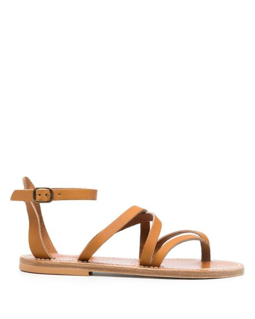 K. Jacques Heracles Flat Sandals in Brown | Lyst