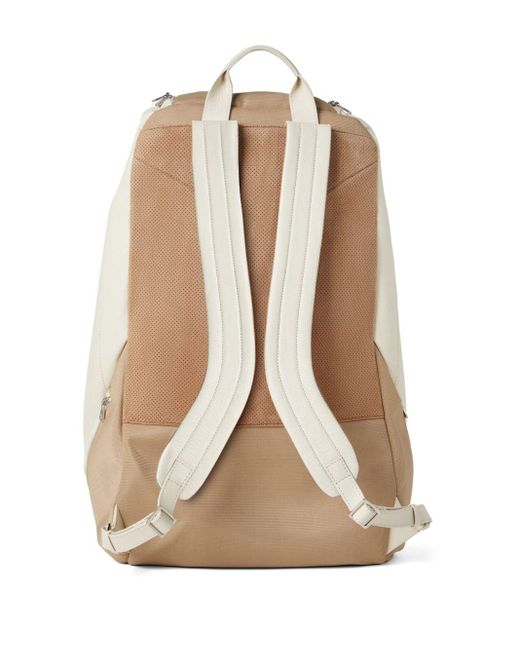 Brunello Cucinelli White Leather And Nylon Tennis Backpack for men