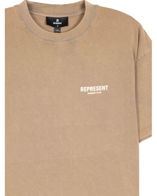 Represent Natural T-Shirt With Logo for men