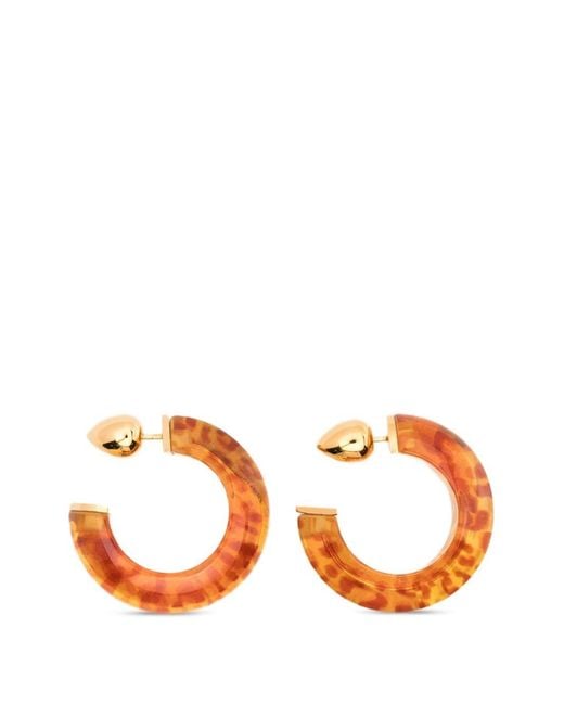 Alaïa Orange Edge Hoop Earrings