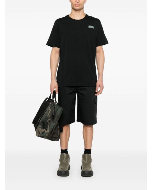 GR10K Black Poplin Cargo Shorts for men