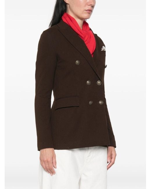 Circolo 1901 Black Cotton Double-Breasted Jacket