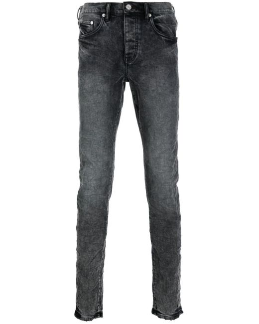Purple Brand Blue Stonewashed Mid-rise Jeans for men