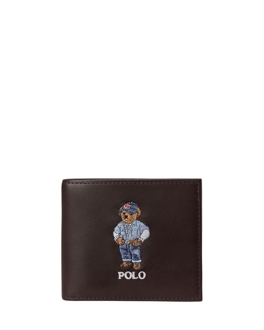 Ralph Lauren Black Polo Bear Bifold Wallet for men