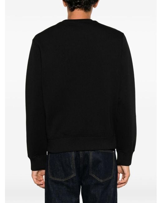 Emporio Armani Black Logo Cotton Sweatshirt for men