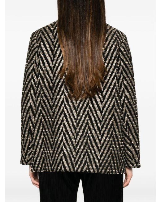 Forte_forte Gray Chevron Oversized Jacket