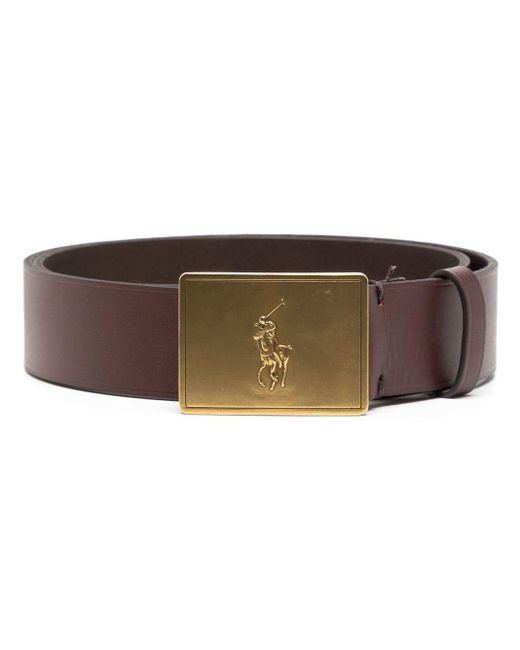 Polo Ralph Lauren Brown Polo Pony Leather Belt for men