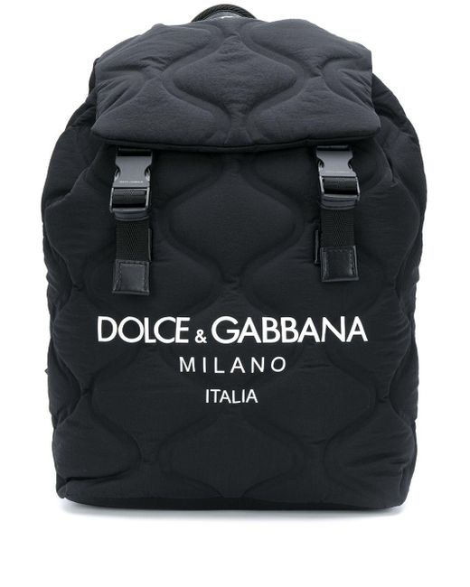 Dolce & Gabbana Black Palermo Tecnico Logo-print Backpack for men