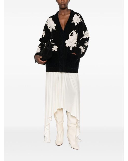 Forte_forte Black Jacquard Cardigan