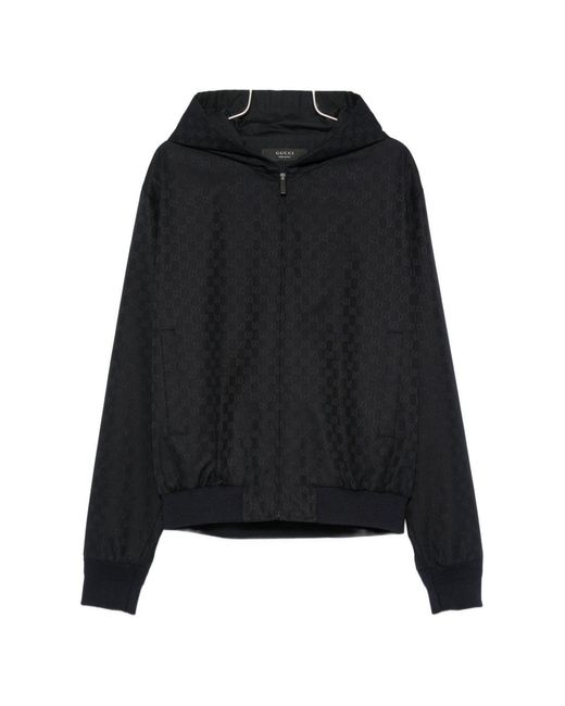 Gucci Black Gg Cotton Blouson Jacket for men