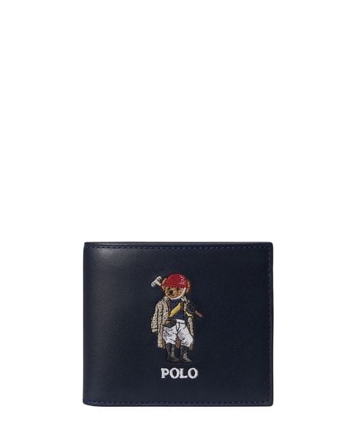 Polo Ralph Lauren Blue Polo Bear Bifold Wallet for men