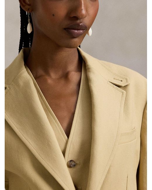 Polo Ralph Lauren Natural Single-Breasted Blazer