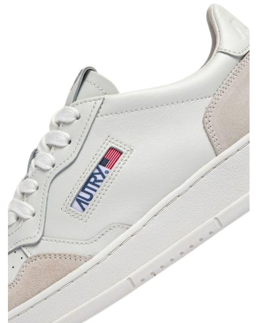 Autry White Medialist Low Sneakers