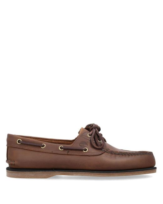 Timberland Brown Classic Leather Boat Shoes for men