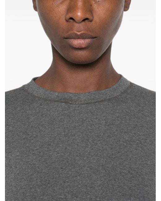 Brunello Cucinelli Gray Cotton T-Shirt