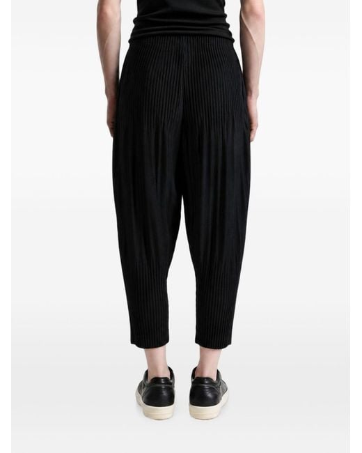 Homme Plissé Issey Miyake Gray Pleated Trousers for men