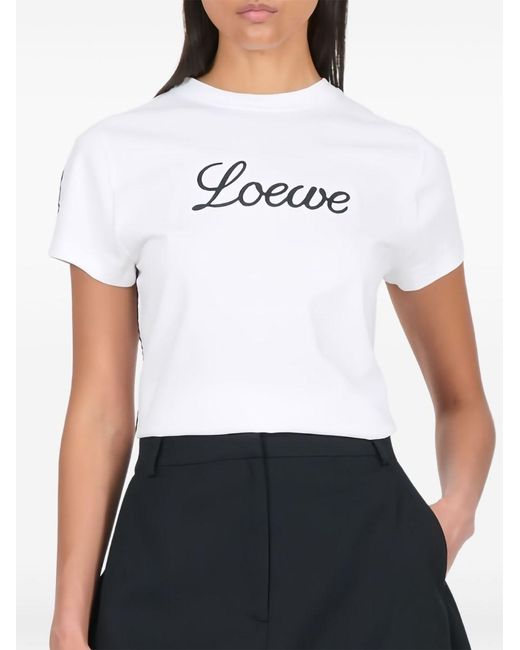 Loewe White Logo Cotton T-Shirt