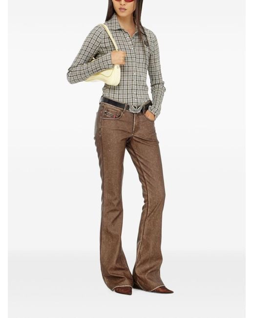 DIESEL Brown Bootcut Trousers
