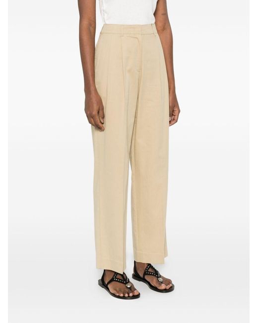 DUNST White Cotton Blend Chino Trousers