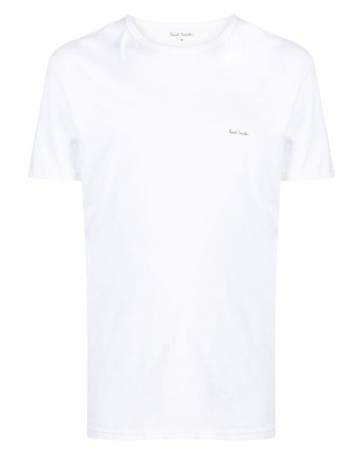 Paul Smith White Logo-print Cotton T-shirt (pack Of Three) for men