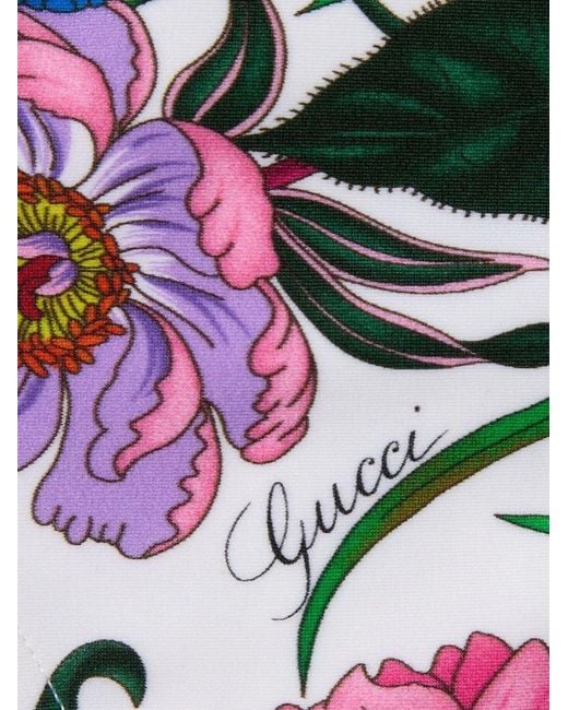 Gucci White Floral Swimwear