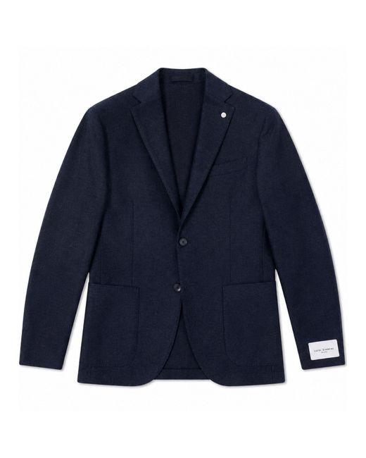 Luigi Bianchi Blue Wool And Cashmere Blend Jacket for men