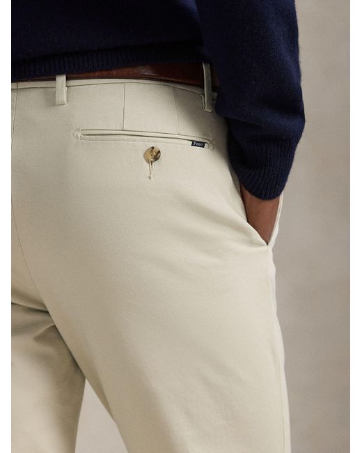 Ralph Lauren White Slim Fit Chino Trousers for men
