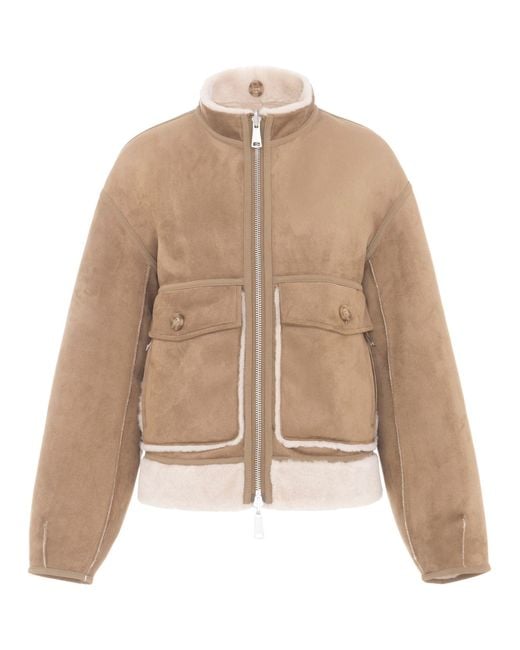 Urbancode Natural Bomber Jacket With Scarf