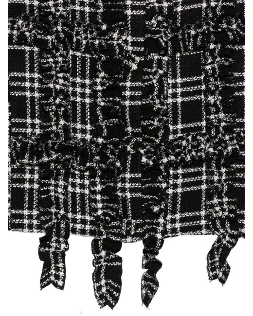 ALESSANDRO ENRIQUEZ Black Checked Short Jacket