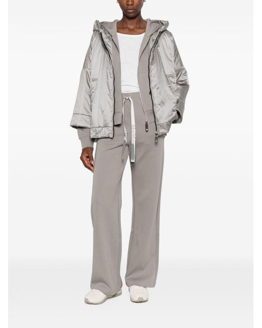 Max Mara Gray Nylon Padded Blouson Jacket