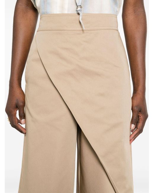 Loewe Natural Wrapped Cropped Trousers