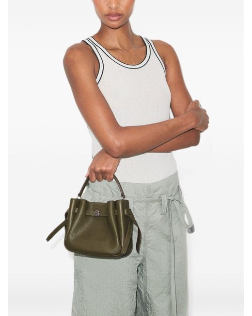 Tory Burch Metallic Romy Mini Leather Bucket Bag