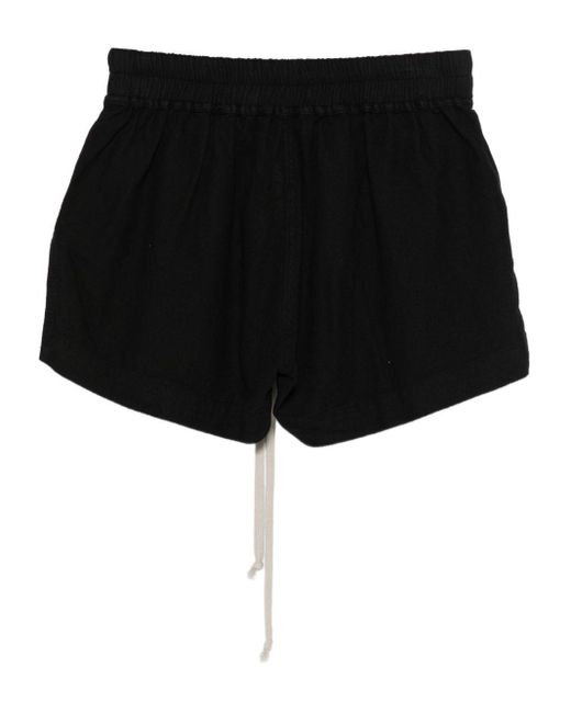 Rick Owens Black Drawstring Panelled Shorts
