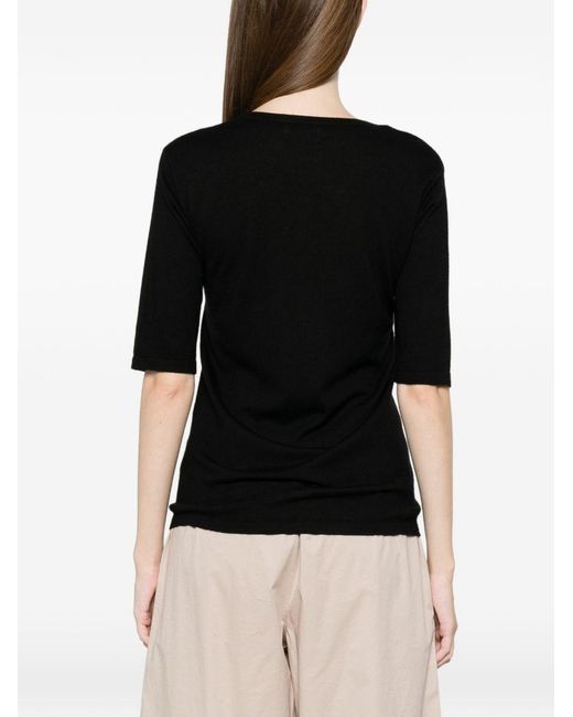Soft Goat Black Cashmere Crewneck Sweater
