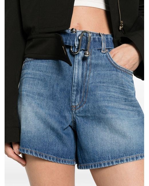 Sportmax Blue Denim Cotton Shorts