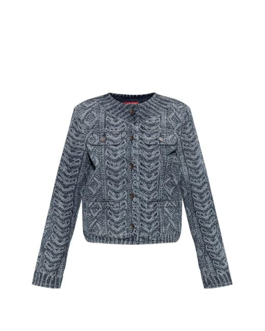 DIESEL Blue Denim Cotton Jacket