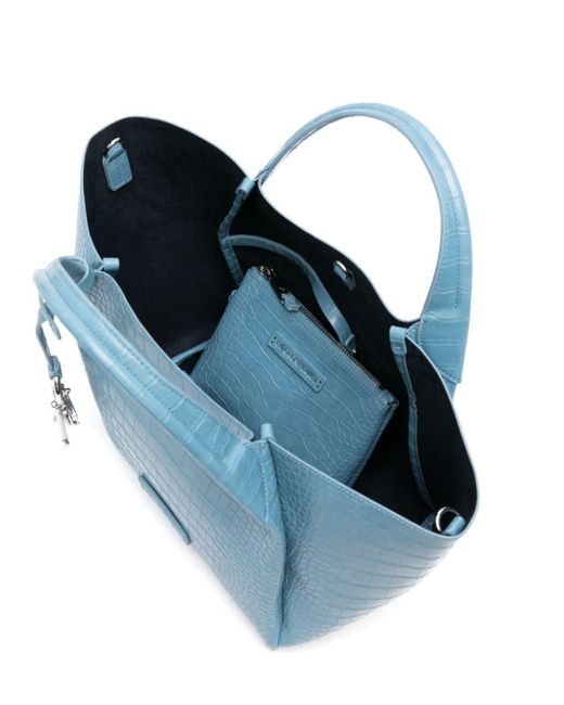 Emporio Armani Blue Logo Shopping Bag