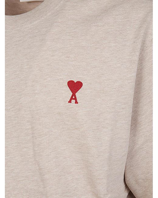 AMI White 'ami De Coeur' Logo T-shirt for men