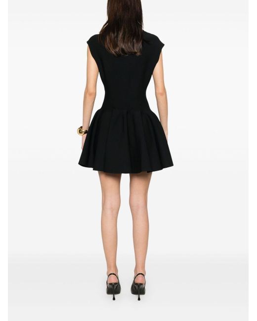 Alaïa Black Cap Sleeve Mini Dress