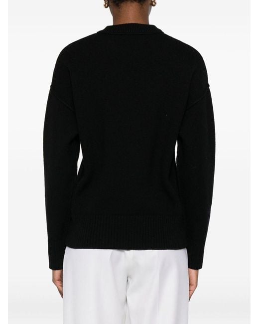 AMI Black Ami De Coeur Wool Cardigan