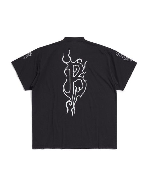Balenciaga Black Darkwave Cotton T-Shirt for men
