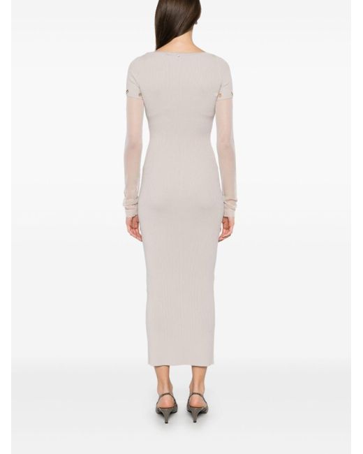 Sportmax White Knitted Long Dress
