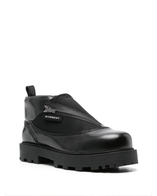 Givenchy Black Storm Leather Ankle Boots for men